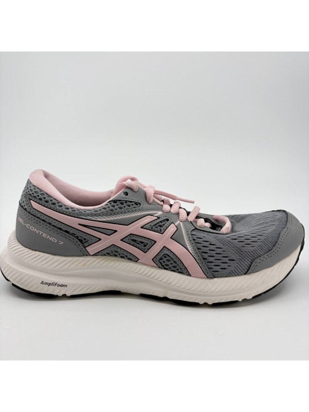 Asics Gel-Contend 7 Womens Size 6.5 Gray Pink Athletic Running Shoes Sneakers